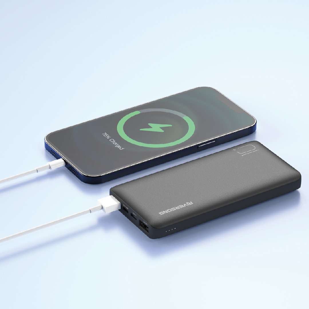 Riversong Horizon 10E Power Bank 10000mAH 2 USB-A output ports USB to Type-C cable