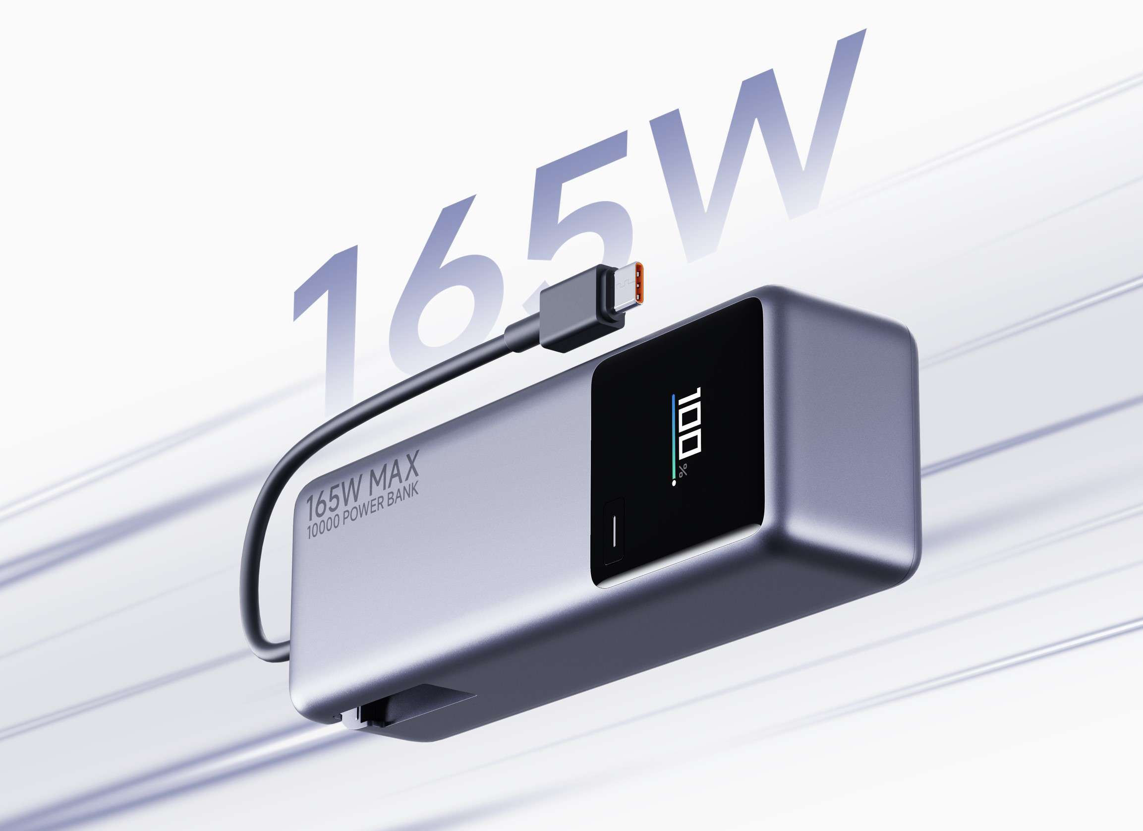Xiaomi 10000mAh 165W Power Bank with Built-in USB Cable