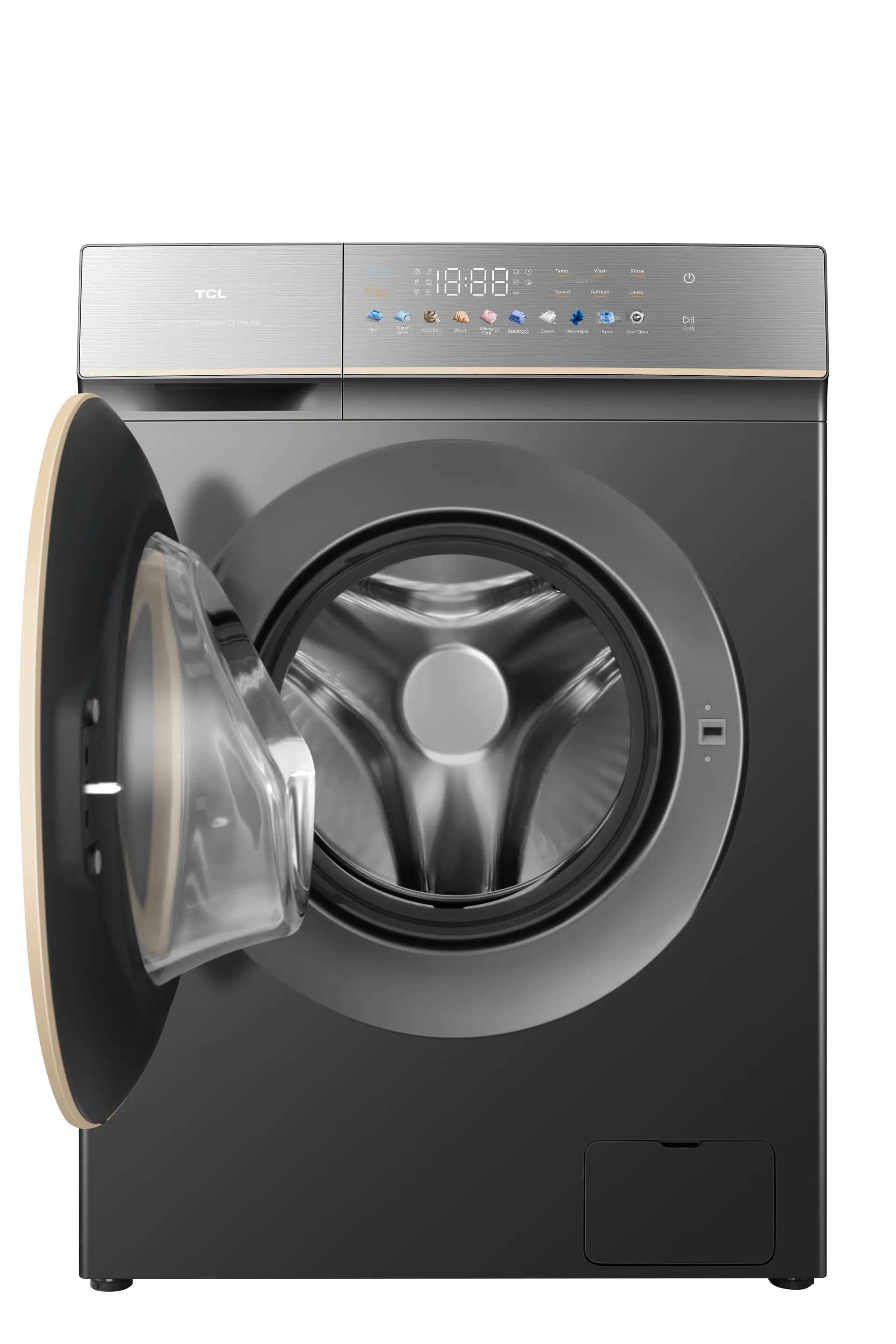 TCL 10KG Smart Direct Motion Front Load Washing Machine – C7110FLG | Smart DD Inverter | Active Fresh | Colorful LED