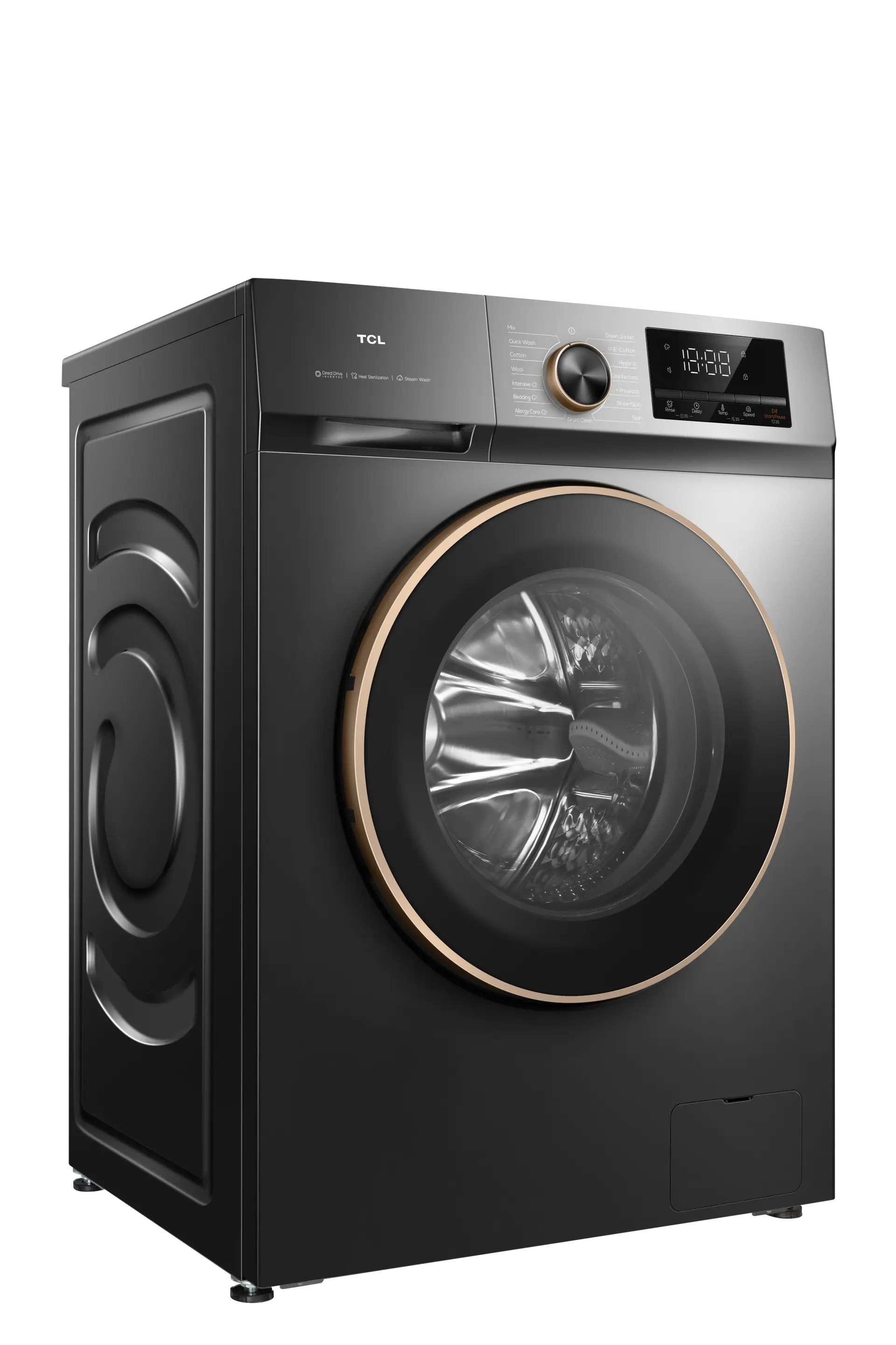 TCL 9KG Smart Direct Motion Front Load Washing Machine – P1109FLG | Smart DD Inverter | Steam Wash | EBS Technology