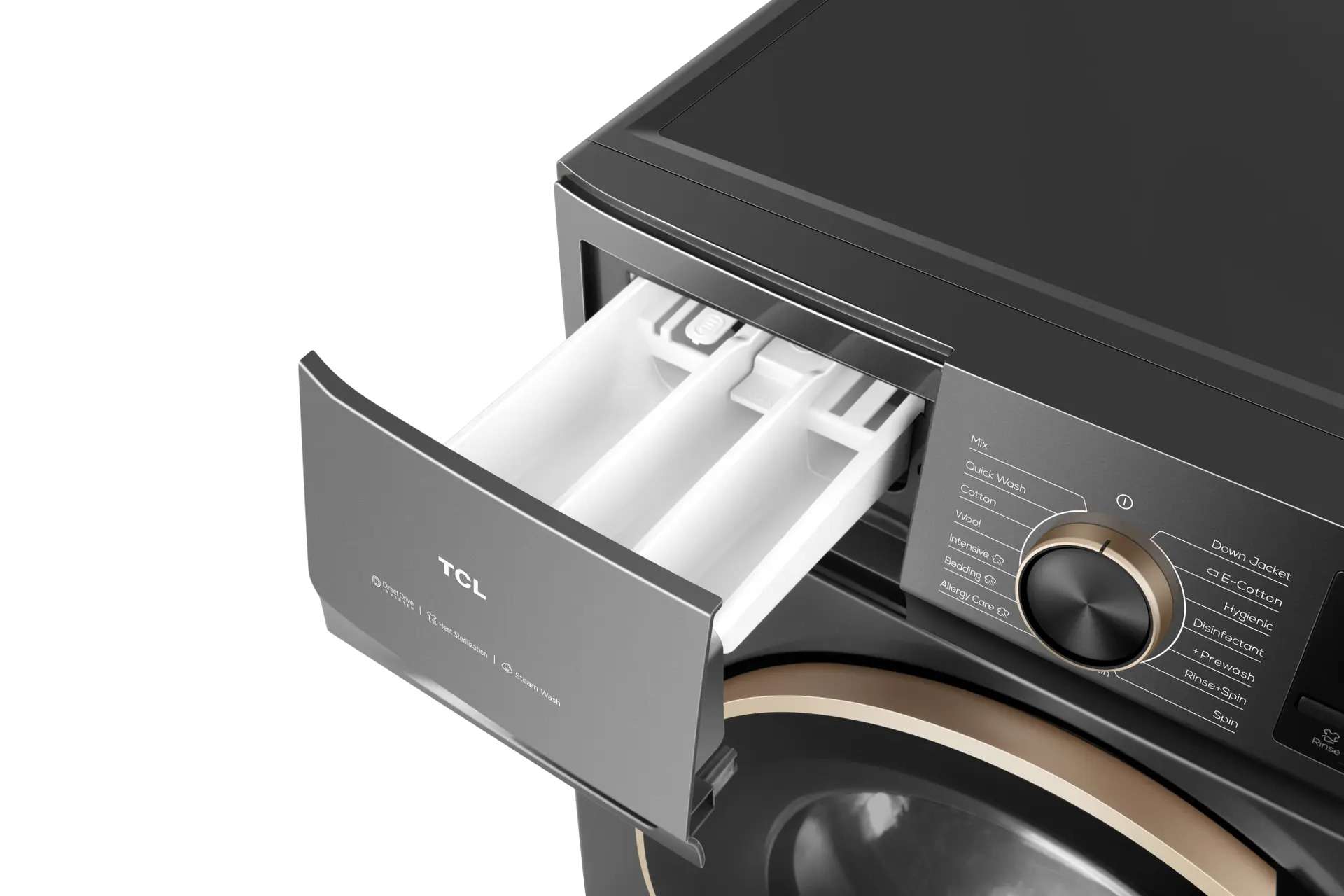 TCL 9KG Smart Direct Motion Front Load Washing Machine – P1109FLG | Smart DD Inverter | Steam Wash | EBS Technology