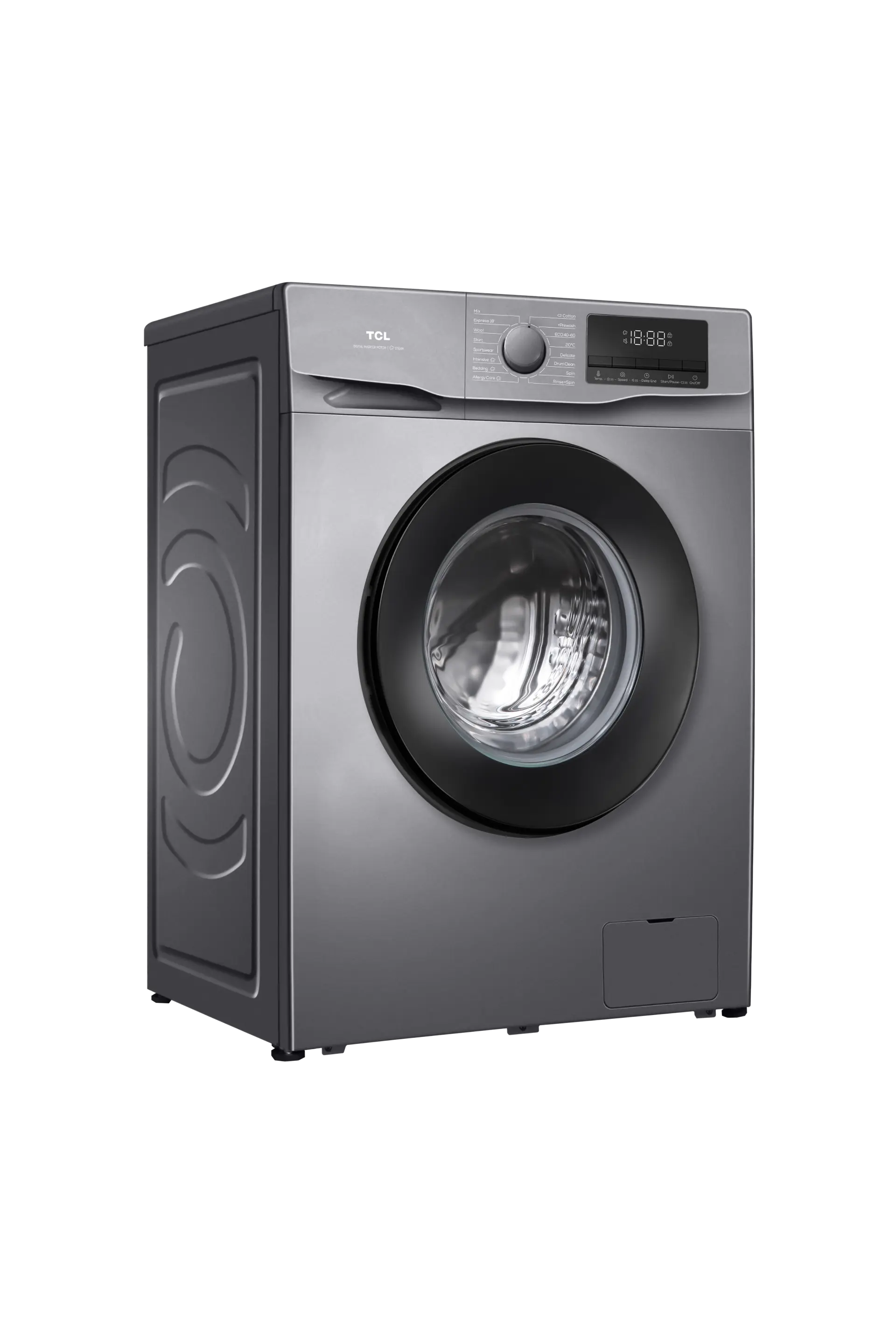 TCL 8KG Inverter Front Load Washing Machine – P608FLG | BLDC Inverter Motor | Steam Wash | Magic Flow