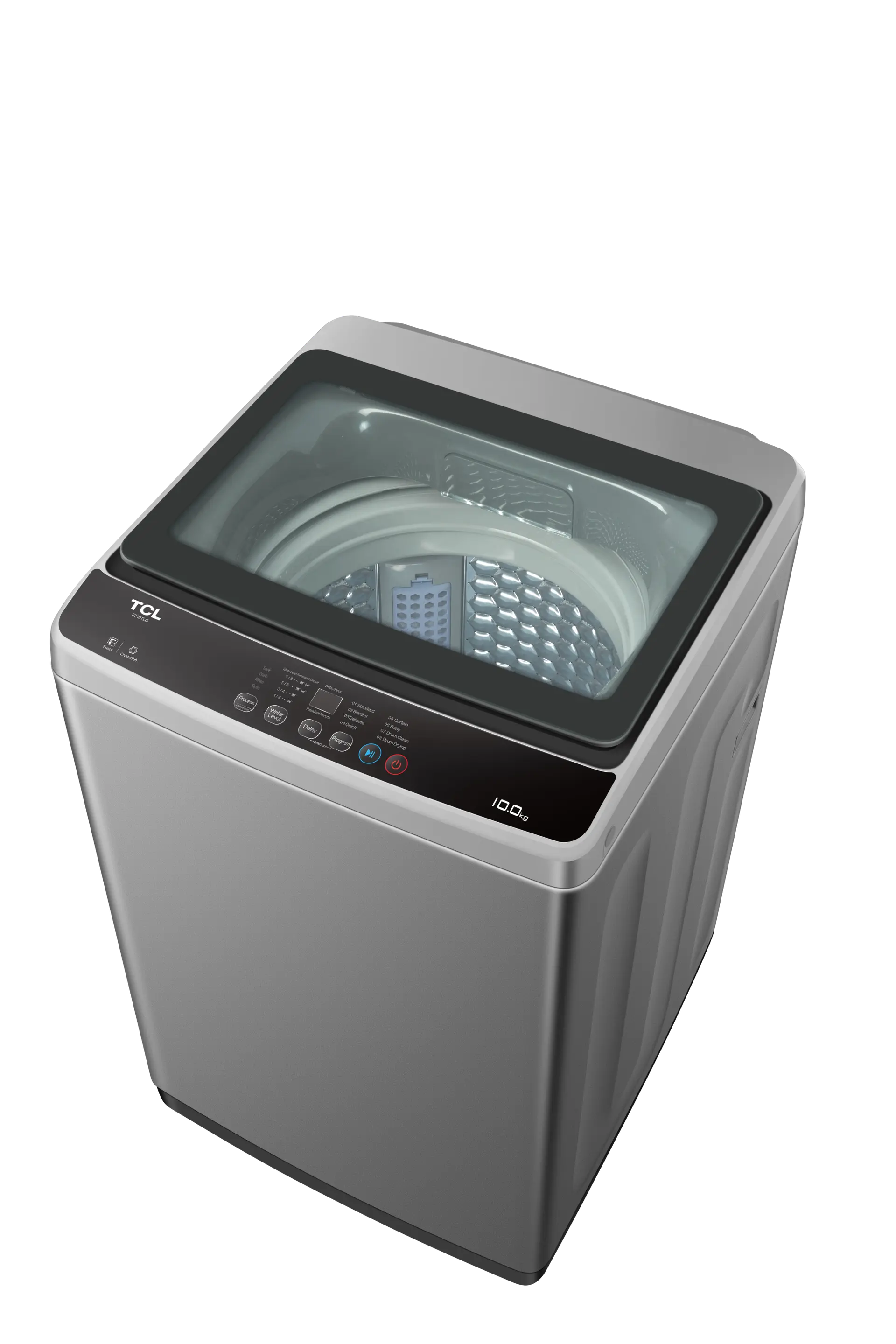 TCL 10KG Top Load Washing Machine – F710TLG | Full Glass Lid | Fuzzy Control | Magic Filter | Honeycomb Drum