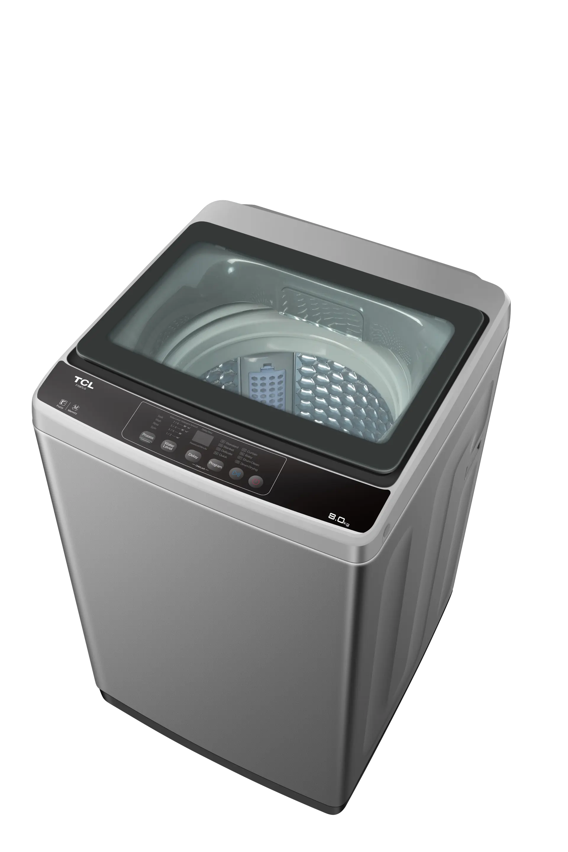 TCL 8KG Top Load Washing Machine – F708TLG | Full Glass Lid | Fuzzy Control | Magic Filter | Honeycomb Drum