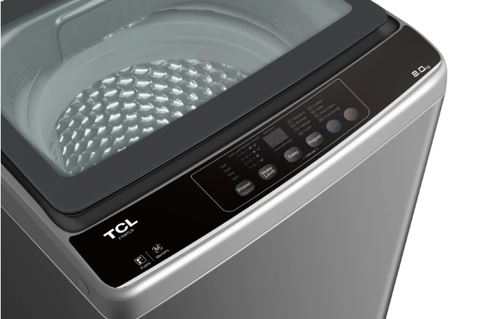TCL 10KG Top Load Washing Machine – F710TLG | Full Glass Lid | Fuzzy Control | Magic Filter | Honeycomb Drum