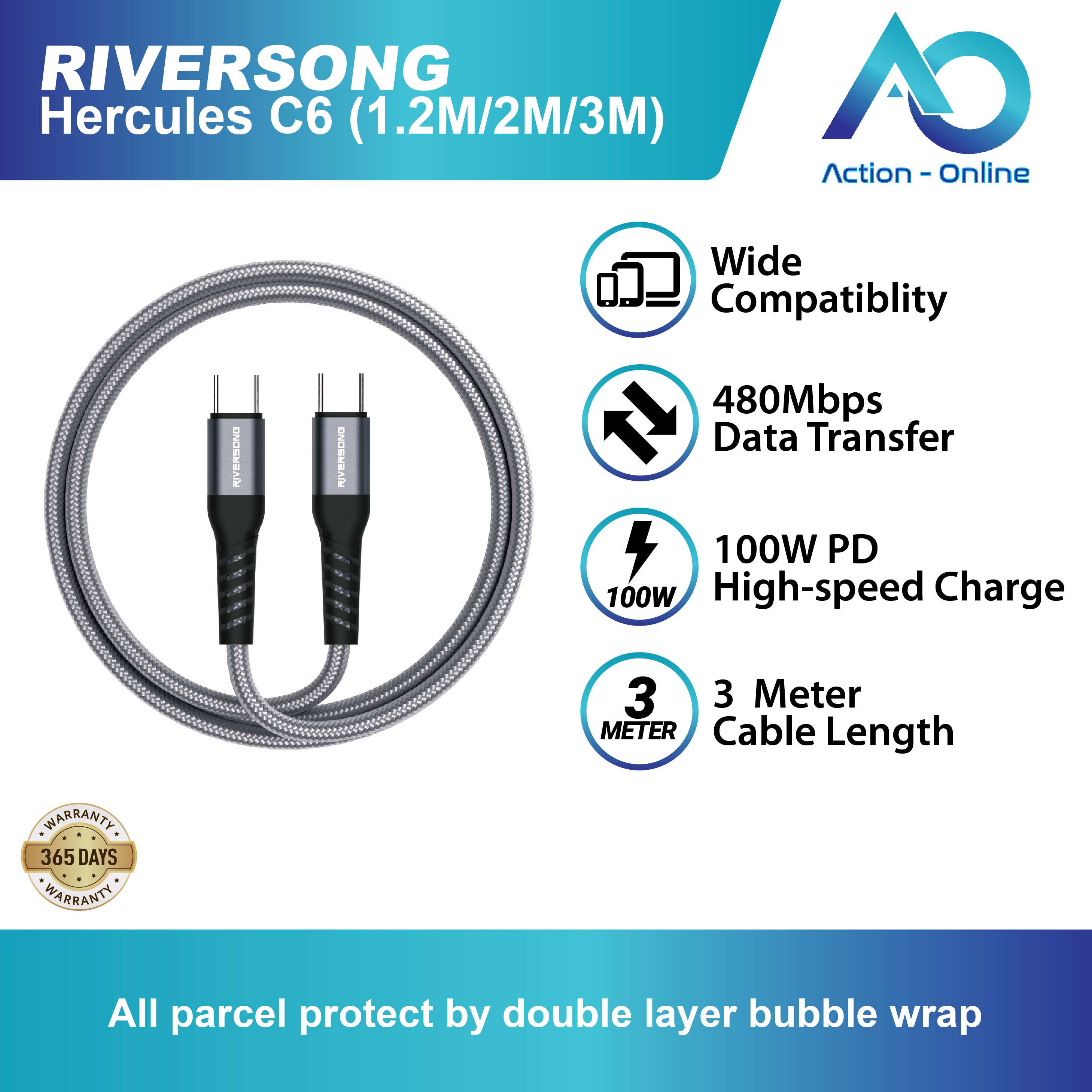 Riversong Hercules C6-CT50 (100W) Cable