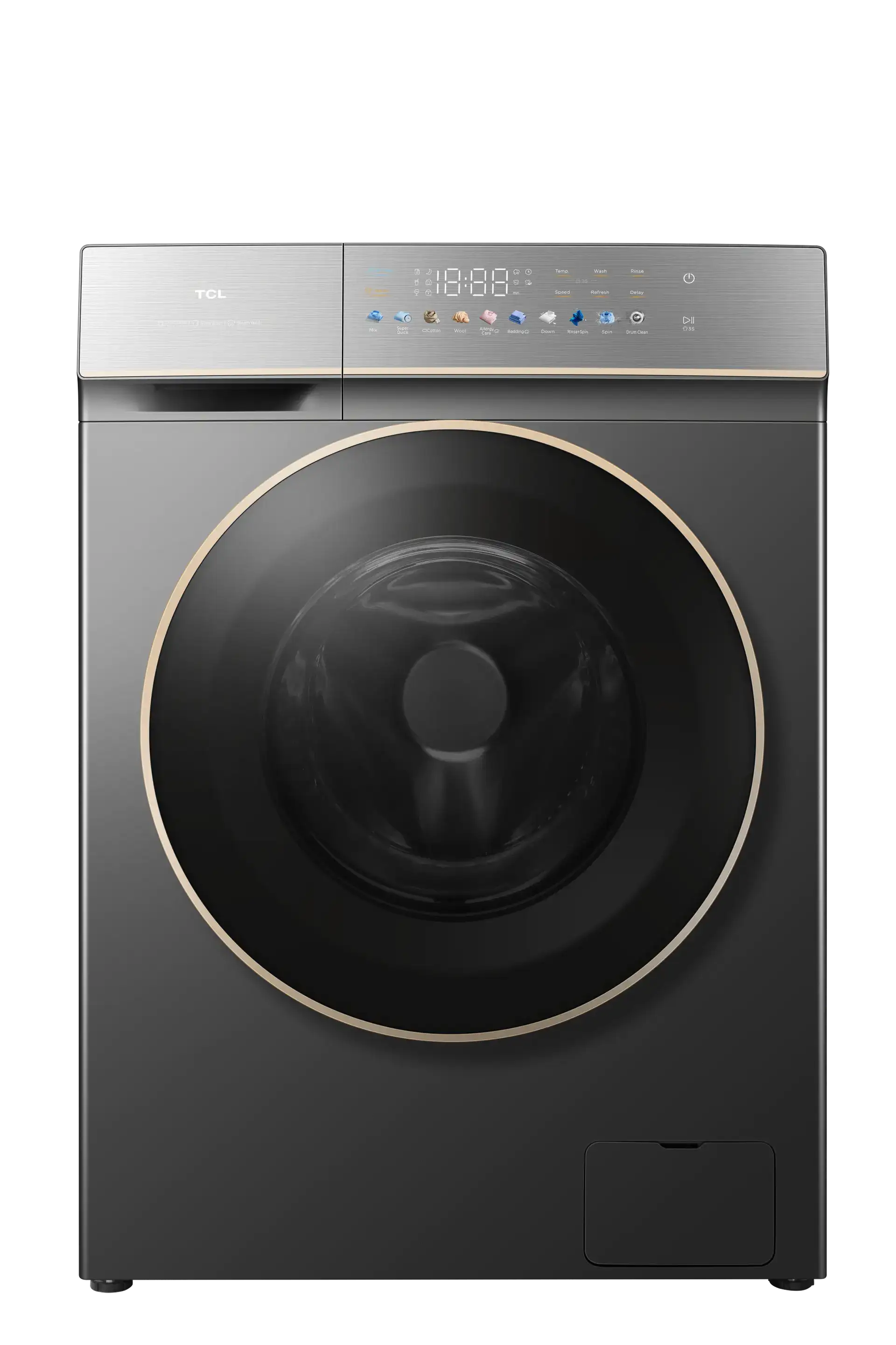 TCL 10KG Smart Direct Motion Front Load Washing Machine – C7110FLG | Smart DD Inverter | Active Fresh | Colorful LED