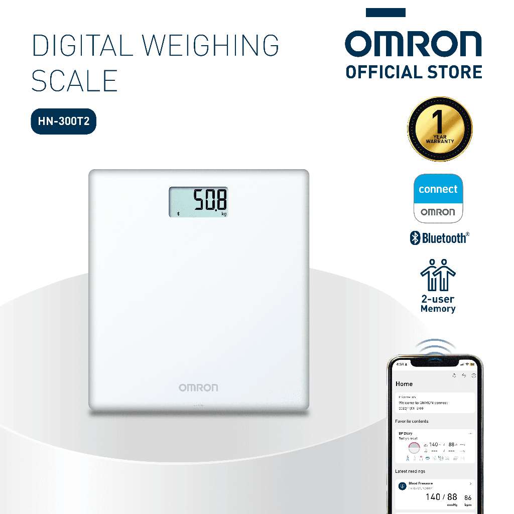 Omron HN-300T2-AP Digital Body Weight Scale